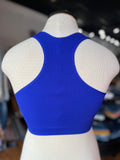 Just That Easy Cropped V-Neck Tank Top ~ Bright Blue