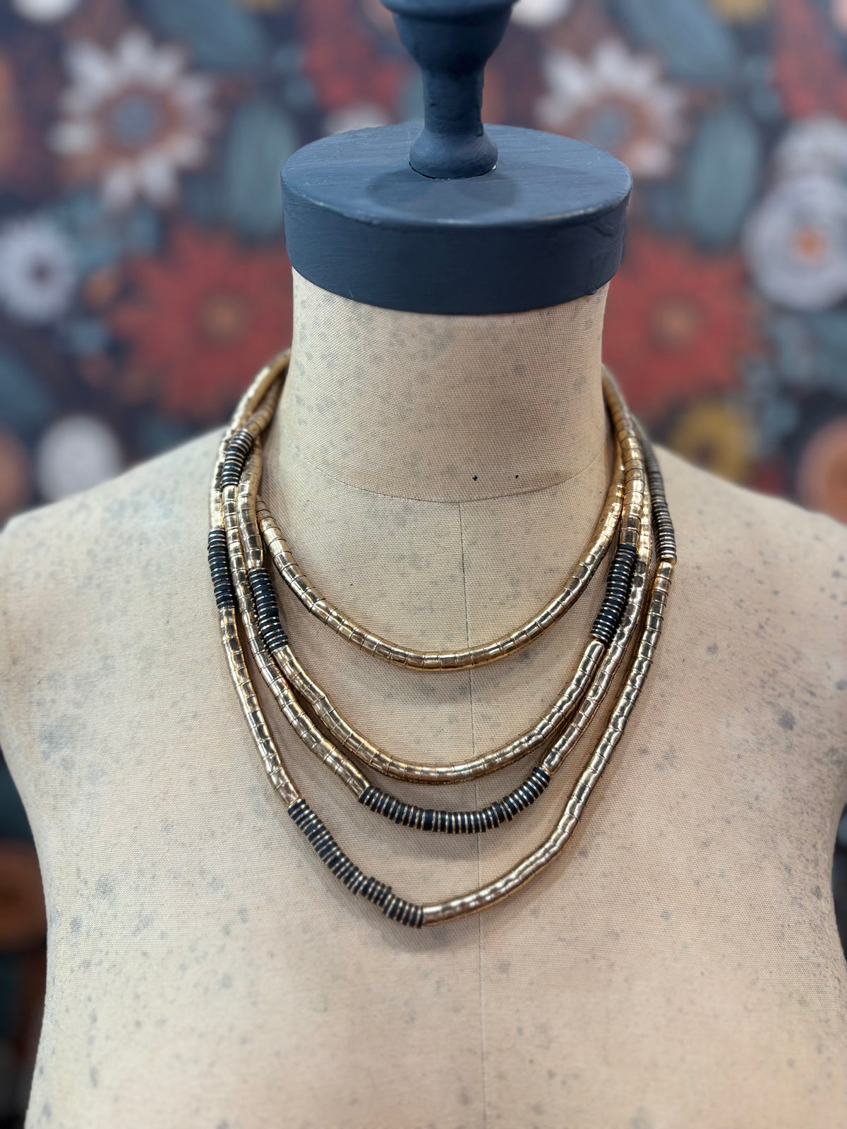 More Is More Multi-Strand Necklace - Gold