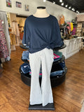 Judy Blue High Waist Super Flare Pin Stripe Jean in White ~ LYNN