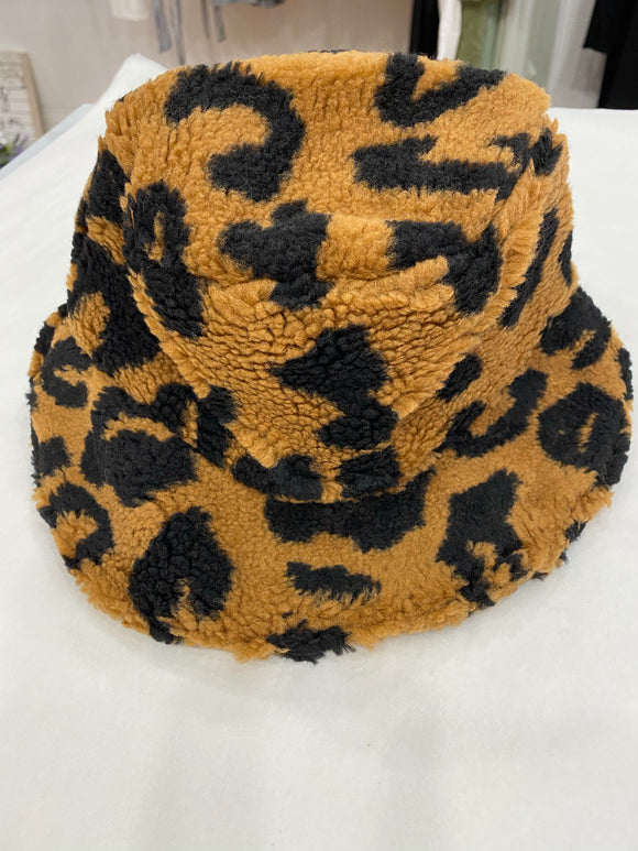 You'll Be Mine Leopard Sherpa Bucket Hat