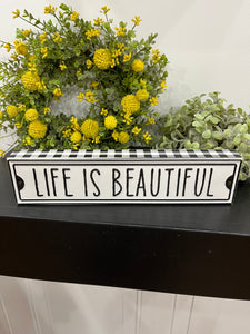 Life Is Beautiful Street Box Sign