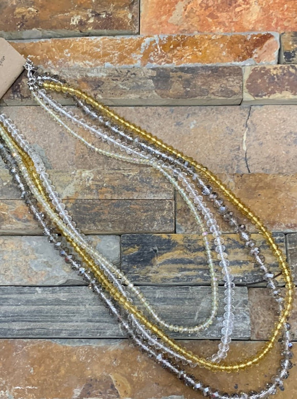 Gold And Silver Beaded Necklace